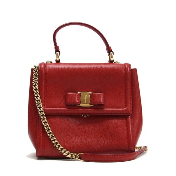 SALVATORE FERRAGAMO Red Shoulder Bag - Picture 1 of 10